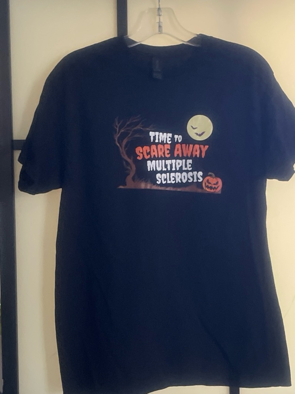 Gildan Black Halloween 'Time to Scare Away Multiple Sclerosis' Graphic Tee